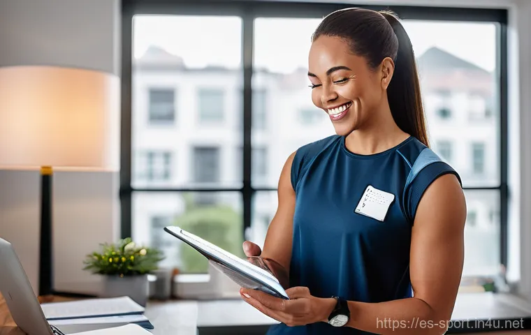 생활체육지도사 자격증 실효 방지 팁 - **Prompt:** A confident, diverse female fitness professional in her early 30s, dressed in stylish, p...