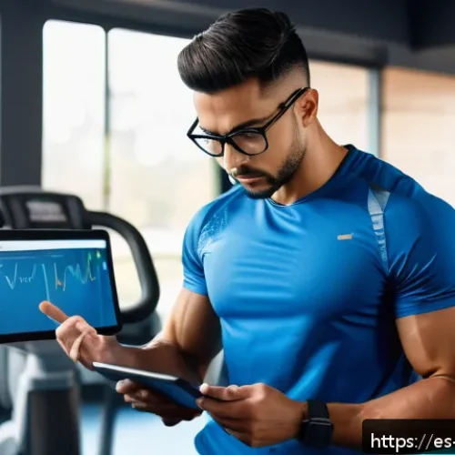 생활체육지도사 실기시험 준비 노하우 - A focused young Hispanic fitness coach in a bright, well-organized gym setting, studying anatomical ...